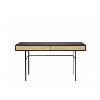 Stripe Writing Desk (Oak-Black)